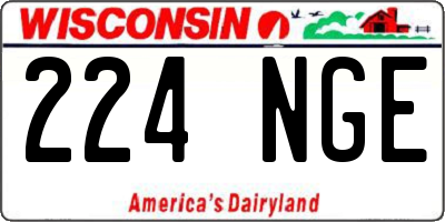WI license plate 224NGE