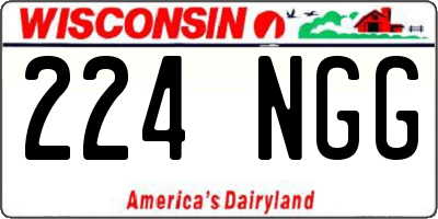 WI license plate 224NGG