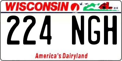 WI license plate 224NGH