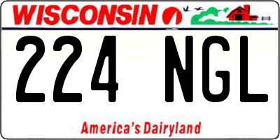 WI license plate 224NGL