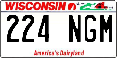 WI license plate 224NGM