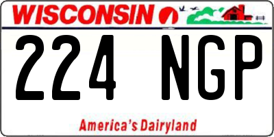 WI license plate 224NGP