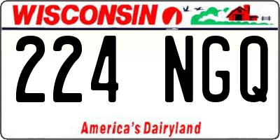 WI license plate 224NGQ
