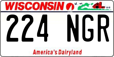 WI license plate 224NGR