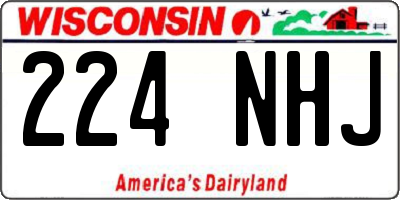 WI license plate 224NHJ