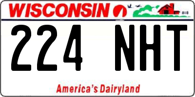 WI license plate 224NHT