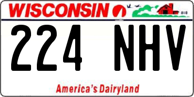 WI license plate 224NHV