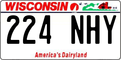 WI license plate 224NHY