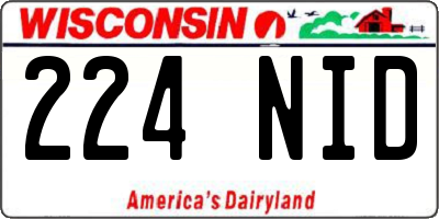 WI license plate 224NID