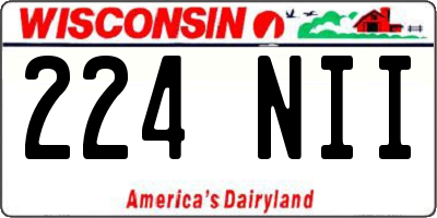 WI license plate 224NII