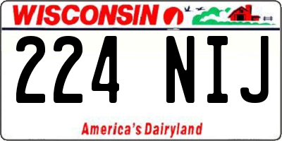 WI license plate 224NIJ