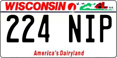 WI license plate 224NIP