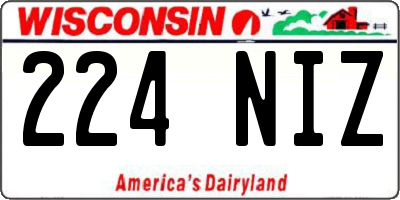 WI license plate 224NIZ