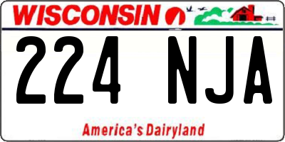 WI license plate 224NJA