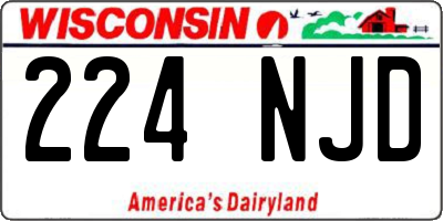 WI license plate 224NJD