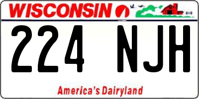 WI license plate 224NJH