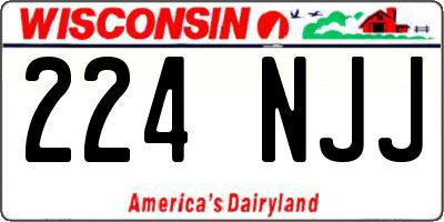 WI license plate 224NJJ