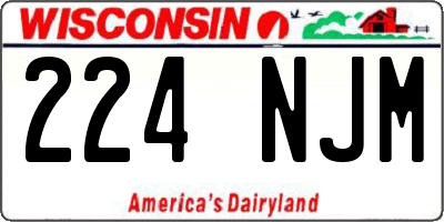 WI license plate 224NJM