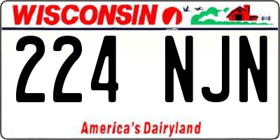 WI license plate 224NJN