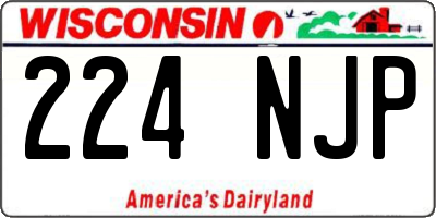 WI license plate 224NJP
