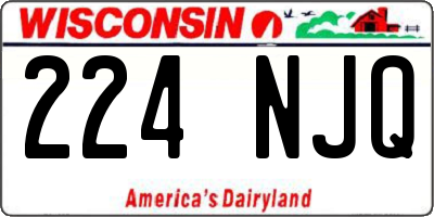 WI license plate 224NJQ