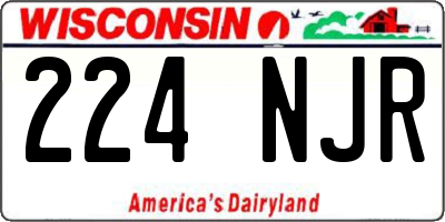 WI license plate 224NJR