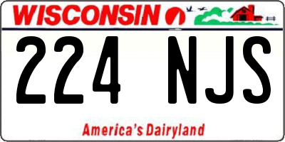 WI license plate 224NJS