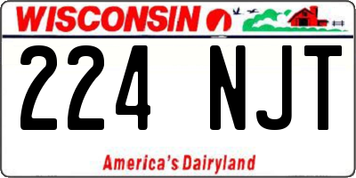 WI license plate 224NJT