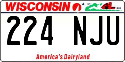 WI license plate 224NJU