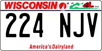 WI license plate 224NJV