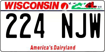 WI license plate 224NJW