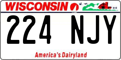 WI license plate 224NJY