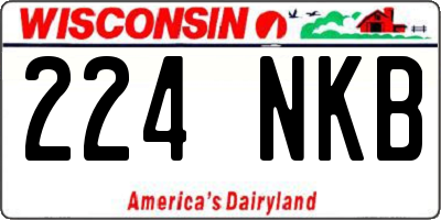 WI license plate 224NKB
