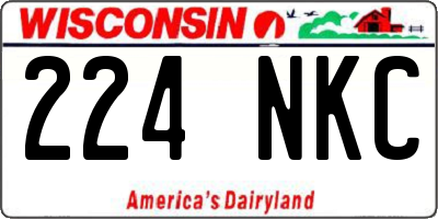 WI license plate 224NKC