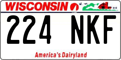 WI license plate 224NKF