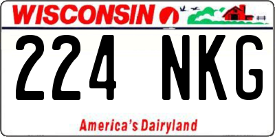 WI license plate 224NKG