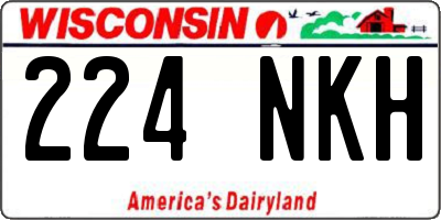 WI license plate 224NKH