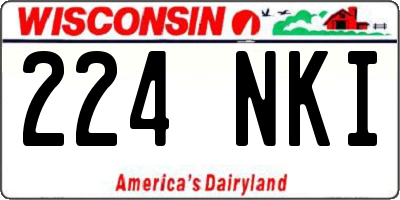 WI license plate 224NKI