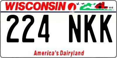 WI license plate 224NKK