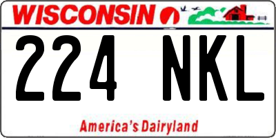 WI license plate 224NKL