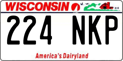 WI license plate 224NKP