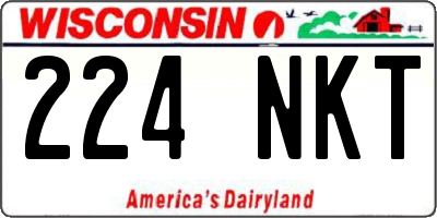 WI license plate 224NKT