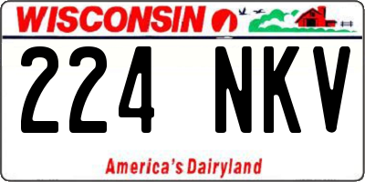 WI license plate 224NKV