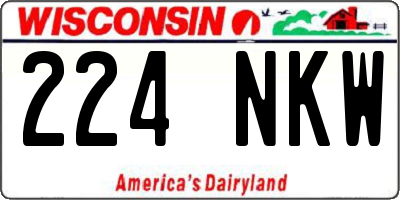 WI license plate 224NKW