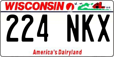 WI license plate 224NKX