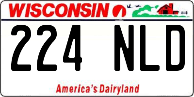 WI license plate 224NLD