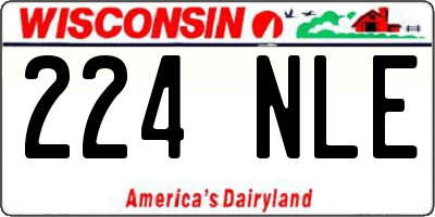 WI license plate 224NLE
