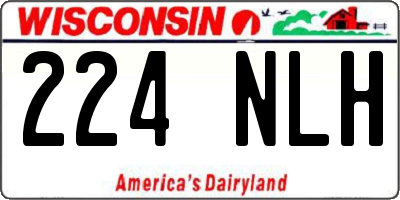 WI license plate 224NLH