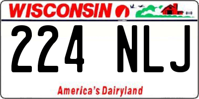 WI license plate 224NLJ