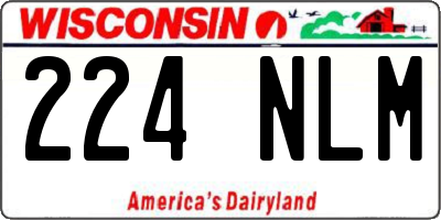 WI license plate 224NLM